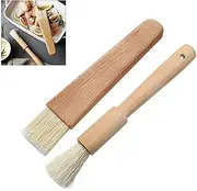 Sorandy Basting Brush, BBQ Basting Brush, Oil Sauce Barbecue Grill Brushes, Pastry with Wood Handle for Baking, Cooking and Barbecue (Assorted Color)