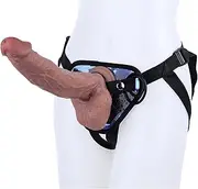 HGDTYRI Strap-on dildos, 27 cm silicone strap-on removable penis anal dildo, with strong suction cup SM masturbator sex toy for women couples(D Red)