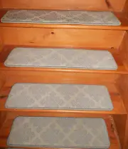 14 Step 9'' x 31''+ Runner 31'' x 96'' Tufted carpet Wool Woven Stair Treads .