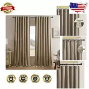 Luxurious Taupe Velvet Curtains 96 inches - Thermal Insulated Light Blocking ...