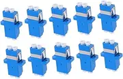 TEHAUX 10pcs Single Mode Lc Fiber Adapter High-Precision Optical Connector for Network Patch Panels Server Racks Application