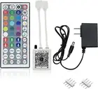 44 Key RGB LED Strip Lights IR Remote Control, Remote Receiver for RGB LED Light