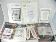 Lot of 7 Home Themes Cross Stitch Kits Sweet Welcome Cooking Bow Garden Quilting