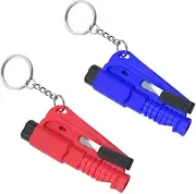 2pcs Car Escape Tool with Clip Car Safety Keychain: 2 in 1 Seat Belt Cutter and Window Breaker, Car Safety Hammer, Seat Belt Cutter, Emergency Hammer with Seat Belt Cutter, Escape Tool for Cars, Buses