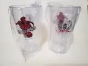 Set of 2 Captain Morgan & Cola Plastic 16oz Pint Glasses New
