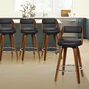 4x ALFORDSON Bar Stools Dining Chair Black
