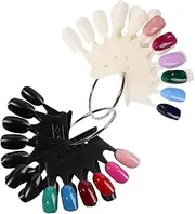 Ipetboom 2pcs Plastic Crown Color Cards for Nail Art Practice Display Tip Plates