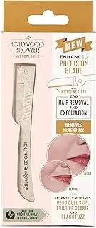 Hollywood Browzer Microplaner - Enhanced Precision - Microfine Precision Dermaplaning Tool - Eyebrow Shaping - Remove Unwanted Hair - Made of Eco-Friendly Wheatstraw - Pearl White