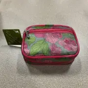 Pink Floral - Fashion Smart Pill & Vitamin Clutch Travel Pill Case - 8 Sections