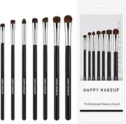 Labymos 7pcs Eyeshw Brush Set Eye Makeup Brushes Eye Shader Brush Eye Blender Angled Shading Brush Cosmetic Tool