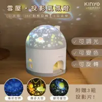 在飛比找鮮拾優惠-【KINYO】雪屋投影氣氛燈 投影燈 小夜燈 LED-655