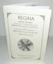 Regina Music Box 12-1/4" & 11" Diameter Alphabetical List Disc Reproduction