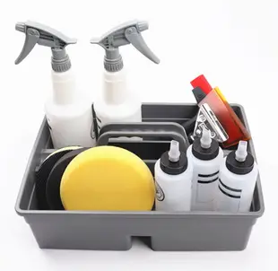 洗車店工具箱 汽車美容工具手提籃 手提框 大號便攜式雜物清潔籃