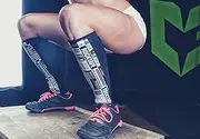 Rocktape Rock Guards, Leg Compression Sleeves for Working Out and Injury Prevention, Protection Shin Guards (2 Sleeves), Small, Manifesto