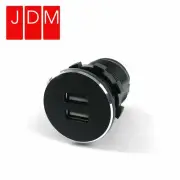 JDM 12V Dual USB Port Car Cigarette Lighter Socket Adapter Black h22 b16 (for: Honda)