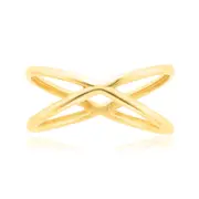 9ct Yellow Gold Crossover Ring