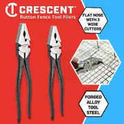 Crescent Flat Nose Pliers Wire Cutter Fencing Button Fence Tool Anti Rust Alloy