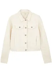 Free People Rumors Denim Jacket - Ivory - S S