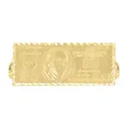 10kt Yellow Gold Mens Two Finger 100 Dollar Bill Currency Ring