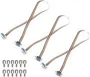 uxcell 3 Pcs IDC Rainbow Wire Flat Ribbon Cable DB9 Male to DB9 Female 19.7 Inch Length 2.54mm Pitch Breadboard Jumper Wires for Electronic Projects