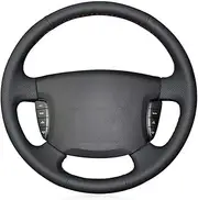 Hand-Stitched Car Steering Wheel Cover Wrap,for SsangYong Actyon Kyron,Genuine Leather Steering Wheel Protector Accessories