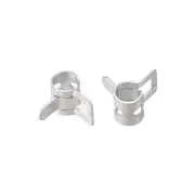 Steel Band Clamp 6mm Hose Tube Spring Clips Clamp Silver Manganese Steel 20Pcs