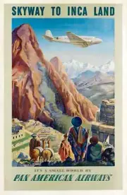 Skyway to Inca Land Vintage South American Travel Giclee Canvas Print 11x17