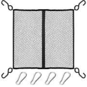 Highly Elastic Cargo Net with Large Metal Hook, Simple Truck Bed Cargo Mesh