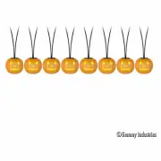 Gemmy 95769 EmoteGlow Musical Halloween String Lights, 8 Singing Bulbs, Jack O'