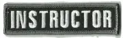 VELCRO® BRAND Fastener Morale Patch Instructor BLACK WHITE 3.75x1"