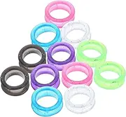 3sets Scissors Silicone Ring Scissor Holder for Scissor Finger Inserts Fingers Circle Para Scissor Thumb Rings Hair Parting Ring Clippings Professional Hair Scissors Sizer 12pcs*3