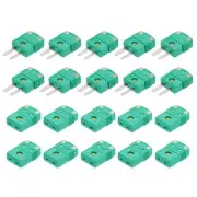 10 Set K Type Thermocouple Wire Connectors Male Female Plug 220°C 428°F Green