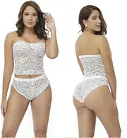 [JINZIJINYU] Women Sexy Lingerie Teddy One Piece Sexy Lace Three Point Bikini Set with Tights