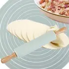 2 Pcs/set Silicone Rolling Pin Kit with Scale Kneading Pad Dough Mat Pastry