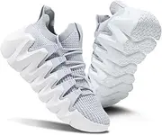 [Sadmon] Men's Lightweight Walking Sneakers - Breathable Cushioning Gym Shoes with Fly Weave Technology, Slip-Resistant Athletic Shoes for Running, Fitness,Casual Wear