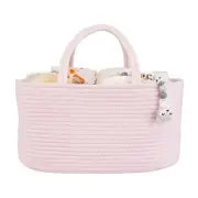 Large Baby Diaper Caddy Organizer for Girl Boy Rope Nursery Storage Bin Baske...