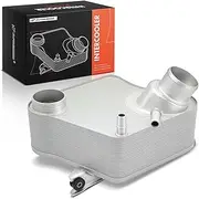 A-Premium Engine Oil Cooler Compatible with Ford F-250 Super Duty, F-350 Super Duty, F-450 Super Duty, F-550 Super Duty, 2011-2016, 6.7L