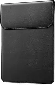 JETech Slim Laptop Sleeve for MacBook Air 13-Inch (M4/M3/M2) 2022-2025, MacBook Pro 13-Inch (M2/M1) 2016-2022, PU Leather Case (Black)