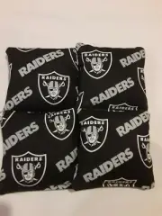4 Cornhole Bag Set Corn Hole Oakland Las Vegas Raiders BLK