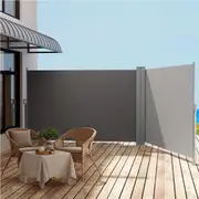 InstaHut Side Awning Sun Shade Outdoor Retractable Privacy Screen 1.8X6M Grey