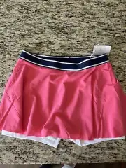 Peter Millar Women’s Skort Sz XL Pink And Blue Trim W/white Shorts