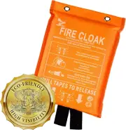 Fire Cape Fireproof Blanket - CE Certified Emergency Blanket for Safety and Surv