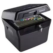 Safe File Security Lock Box Fireproof & Waterproof Portable with Carry Handle