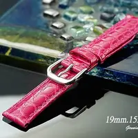 在飛比找PChome24h購物優惠-蕭邦 . chopard 代用純正鱷魚皮高級錶帶 ( 19m