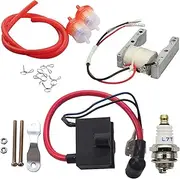 CDI Ignition Magneto Coil Spark Plug Kit For 49cc 50cc 60cc 66cc 80cc 2-Stroke Motor Engine Motor Bike