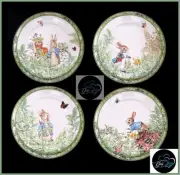 NEW Pottery Barn Beatrix Potter Peter Rabbit 4 Dinner Plates & 4 Salad Plates