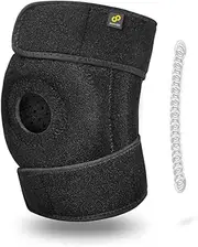 Bracoo Knee Stabilizer Support Brace, Open-Patella Support - Joint Pain Relief for Sprains, Arthritis, MCL, LCL, Sports Injury & Recovery, KP30