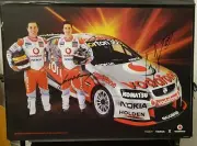 V8 Supercars Poster signed : Team Vodafone Lowndes & Whincup