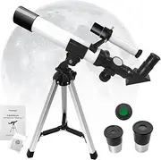 Jacgood Astronomical telescope(40/400mm), Stargazer Telescope for Kids Children Adults Beginners with Eyepiece, Zoom 20×/32× Space Telescopes Portable Refractor Spotting Scope With Tripod