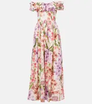 [Agua by Agua Bendita] Agua by Agua Bendita Espliego floral linen maxi dress UK 6 multicoloured